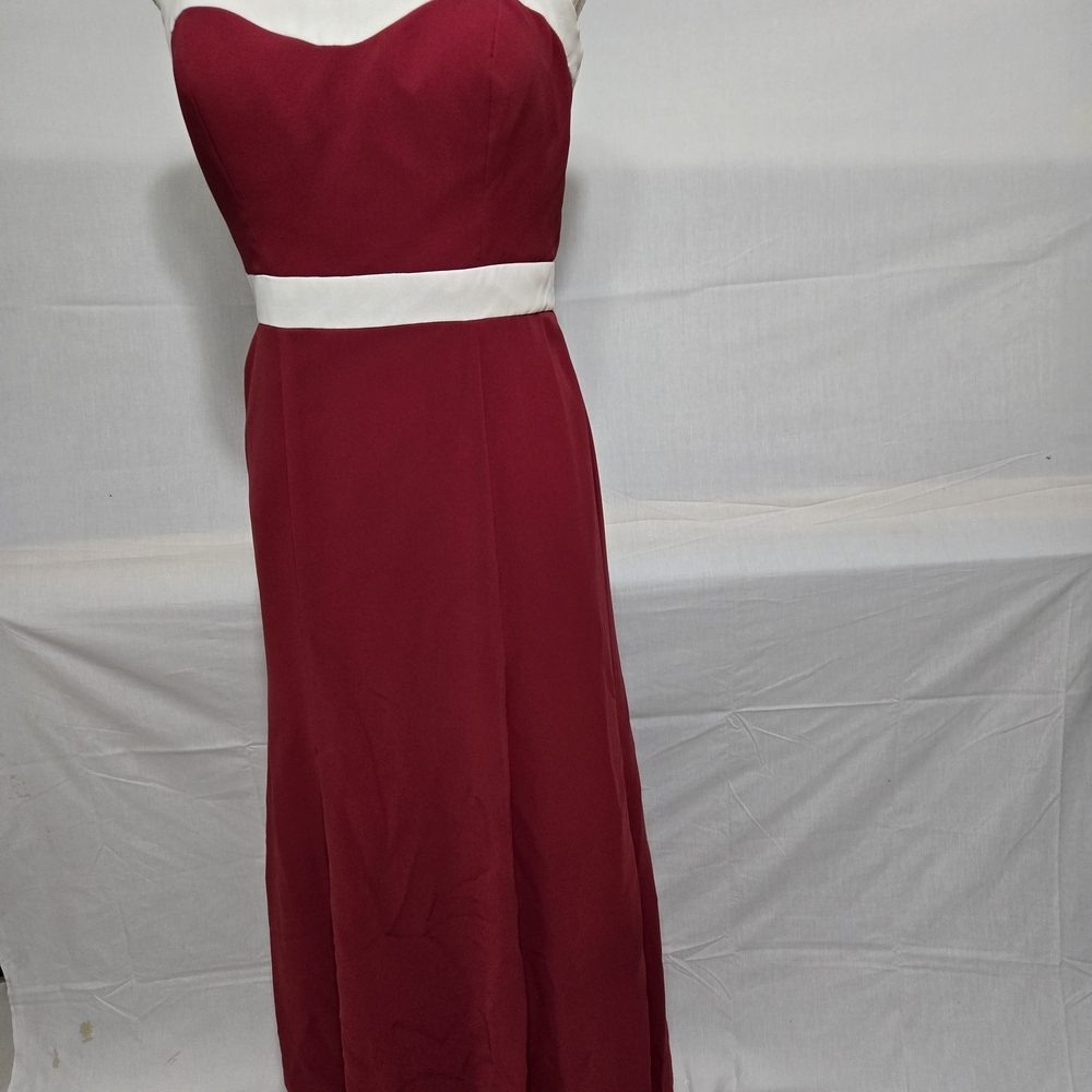 Social‎ Bridesmaids Red Sheath Dress Sweetheart Neckline